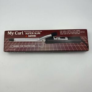NEW Vtg Sanyei My Curl Super Slim 1/2" Barrel Professional Dry Hair Curling Iron